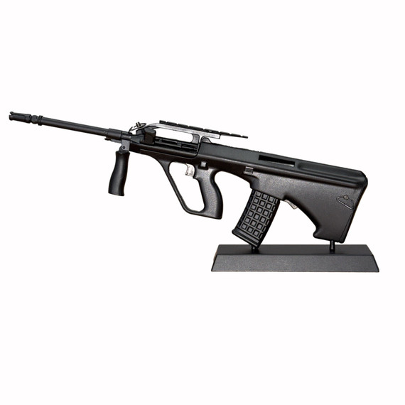GoatGuns Bullpup, 1:3 Scale Die-Cast Miniature Rifle Model Kit, Flat Black 