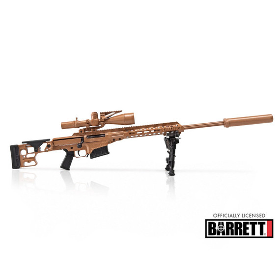 GoatGuns Barrett MK22, Die-Cast Scale Model Kit, Realistic Moving Parts, Coyote Tan 