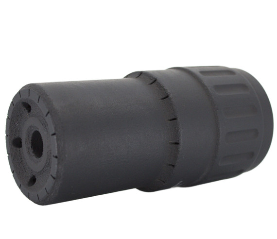 Stealth Additive Works Tisha, 9MM, 4.10" Overall Length, Grade 5 Titanium Construction, 1/2x28 Direct Thread, Black 