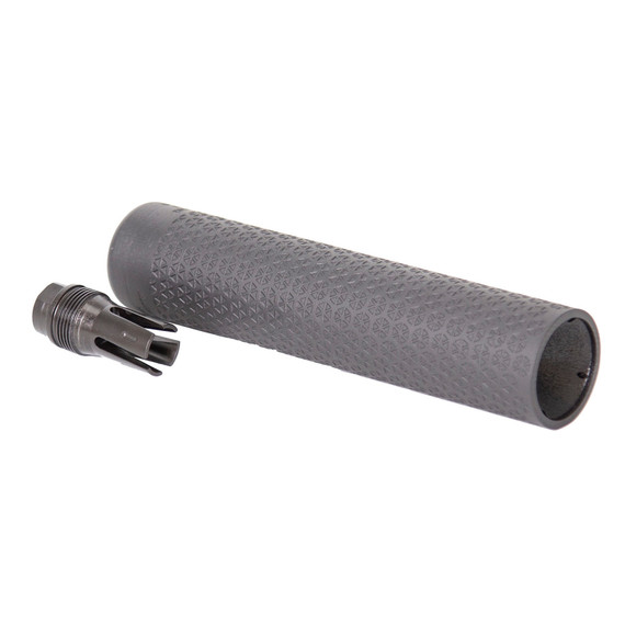 Radical Firearms Sinter Titanium Suppressor, Muzzle Brake Taper Mount Design, Black High Temp Cerakote 