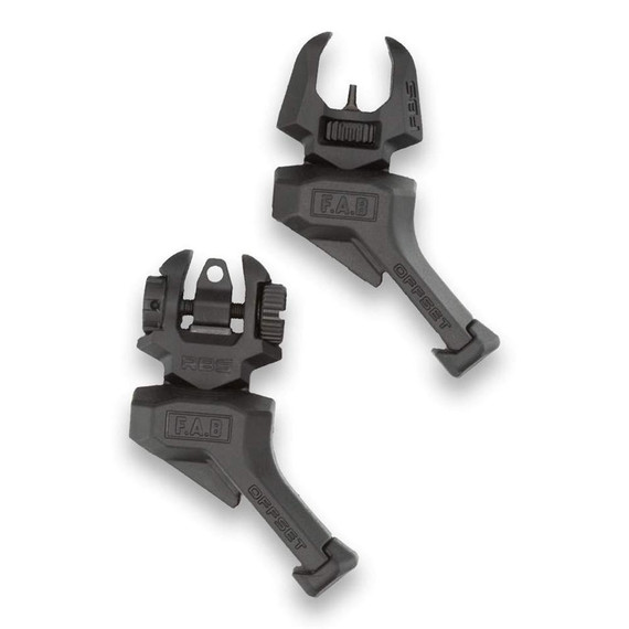 F.A.B. Defense FX-FRBSOSB, Offset Flip-Up Sights, Black 