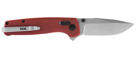 SOG Knives & Tools Terminus XR G10 Crimson, 2.95" Blade, D2 Steel, XR Lock, Crimson G10 Handle 