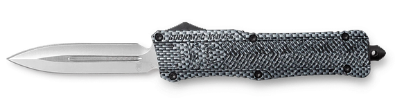 CobraTec Knives CTK-1 Large, D2 Steel, 3.75" Dagger Blade, Carbon Fiber Aluminum Handle, Glass Breaker 