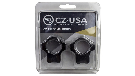 CZ-USA 457 Scope Rings, 30mm, 11mm Dovetail, Matte Black 