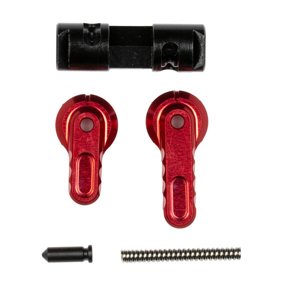 Battle Arms Development BAD-ASS-LITE, Ambidextrous Safety Selector, 90/60, Lightweight, Anodized Finish, Red 
