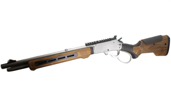 Marlin 1895 Trapper w/ WOOX Bravado, 45-70 GOVT, 16.17" Threaded Barrel, 5 RDs, Walnut / Satin Stainless 
