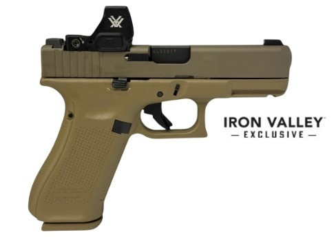 Red Beard Gunworks Glock 19X V w/ Vortex Defender R-Dot, 9MM, 4.02" Barrel, 19 RDs, Flat Dark Earth 