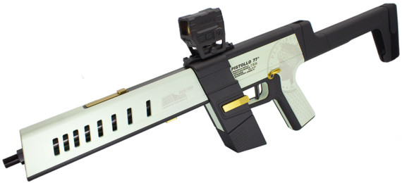 Pistollo 77 Launch Edition w/ Holosun AEMS Core X2, 9MM, 10.10" Barrel, 17 RDs, Greenback Cerakote 