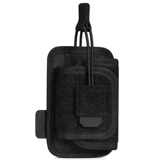 Savior Equipment Universal Pistol Holster, Paracord Retention Strap, Hook Backing, Obsidian Black 