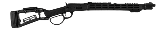 Derya RAN Ironwolf, 44 MAG, 18.00" Threaded Barrel, 8 Rds, Adjustable Stock, Black Melonite 