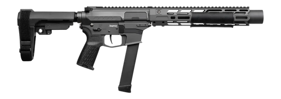 CMMG Zeroed Banshee MkGs, 9MM Luger, 6.50" Threaded Barrel, 33 Rds, Night Sights, Tungsten Cerakote 