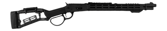 Derya RAN Ironwolf, 357 MAGNUM, 18.00" Threaded Barrel, 9 Rds, Adjustable Stock, Black Melonite 