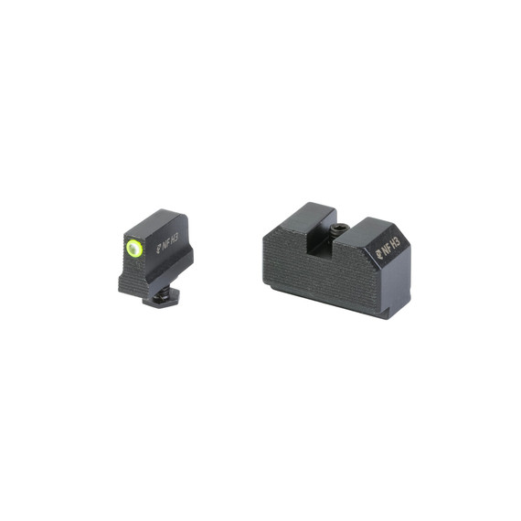 Night Fision Tritium Sights, Yellow Front Ring, Black Nitride Finish 