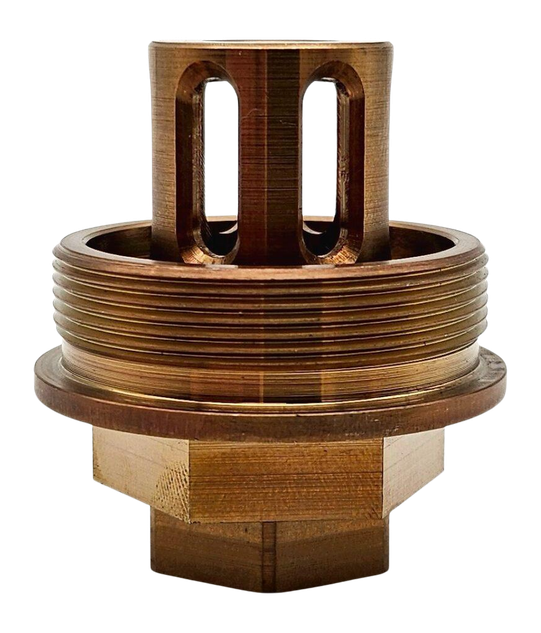 Fletcher Rifle Works Kimura 5/8x24 90 QD Flash Hider, Stainless Steel 