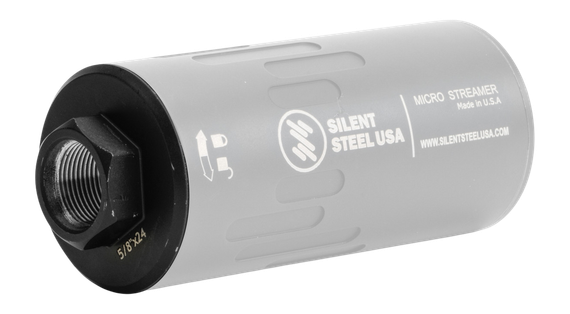 Silent Steel USA Micro Streamer, Direct Thread Suppressor, Black 