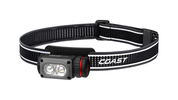 Coast WPH10R, Rechargeable Headlamp, Black/Gray 