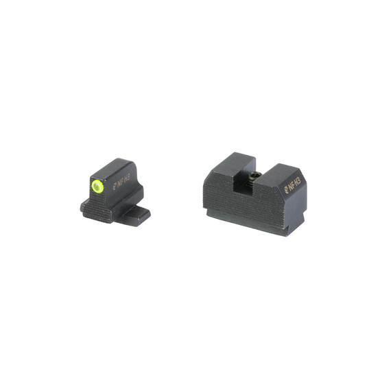 Night Fision P320 Optics Ready Stealth Series Night Sight Set, Yellow Front Ring, Black Rear, Black Finish 