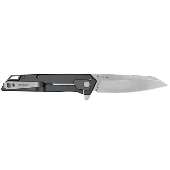 Kershaw Misdirect XL, 3.38" Reverse Tanto Blade, Gray Stainless Steel Handle, Stonewashed Finish 