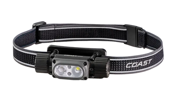 Coast WPH32R Rechargeable Waterproof Headlamp, Black 
