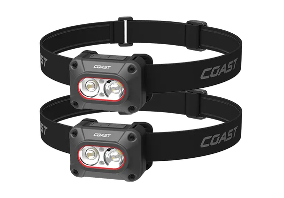 Coast FLX10R 2-Pack Rechargeable LED Headlamp 