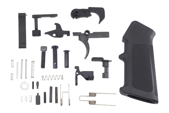 JE MACHINE TS-LPKAR15-RSS, AR-15 Lower Parts Kit, Black 