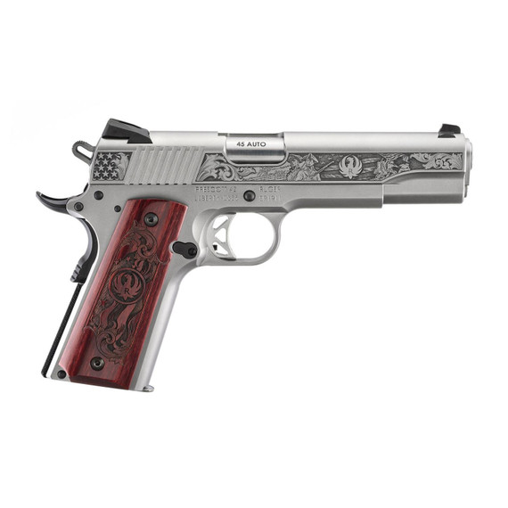 Ruger SR1911 250th Anniversary, 45 AUTO, 5.00" Barrel, 8 Rds, Low-Glare Stainless 