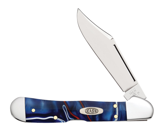 Case Patriotic Kirinite Mini Copperlock Knife, Polished Stainless Blade, Patriotic Kirinite Handle 