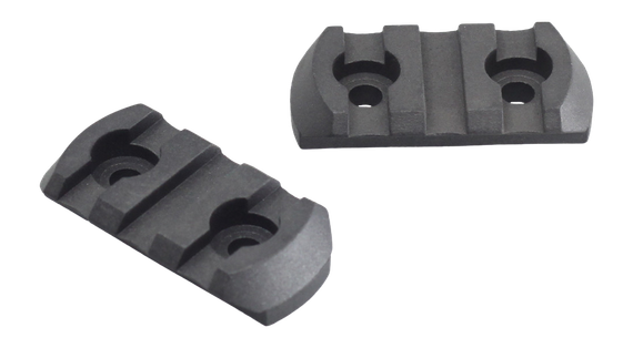 JE Machine Tech PS-HGMLKR3, 3-Slot Polymer M-LOK Rail Section, 2-Pack, Black 