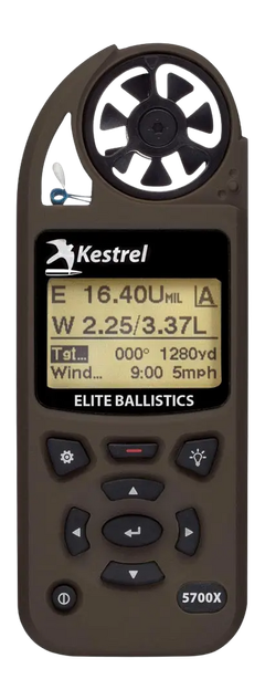 Kestrel 5700X Elite Ballistics Weather Meter w/ Applied Ballistics, Brown 