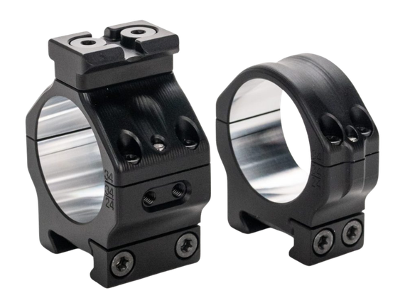 Area 419 Hybrid Ring Set 30x24, 30mm Tube, Low 24mm Height, Aluminum, Hardcoat Anodized Black 