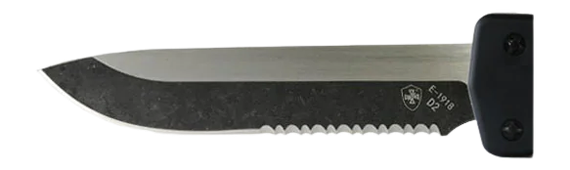 Templar Knife Small G3 Premium Weighted OTF, Drop Point Serrated, Black Rubber/Zinc Handle 