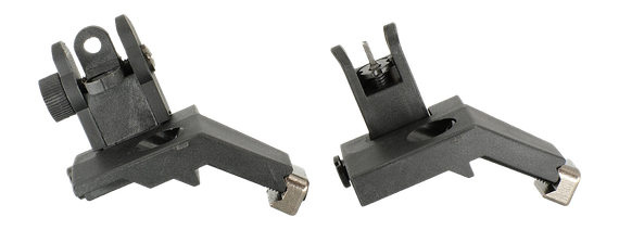 JE Machine Tech TS-PS9B, 45-Degree Offset Polymer Flip-Up Backup Sights, Black 