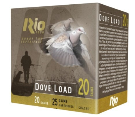 Rio Dove Load RDL2075, 20 Gauge, 2 3/4" Shells, 7/8 oz #7.5 Shot, 250/Case 