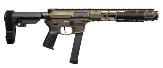 CMMG Banshee MkGs, 9MM, 6.50" Threaded Barrel, 33 Rds, Free-Float HG, Bronze 