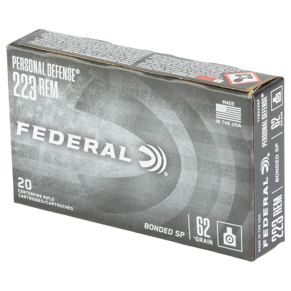 Federal Tactical Bonded, .223 Remington, 62 Grain Bonded Soft Point, 20 Rds 