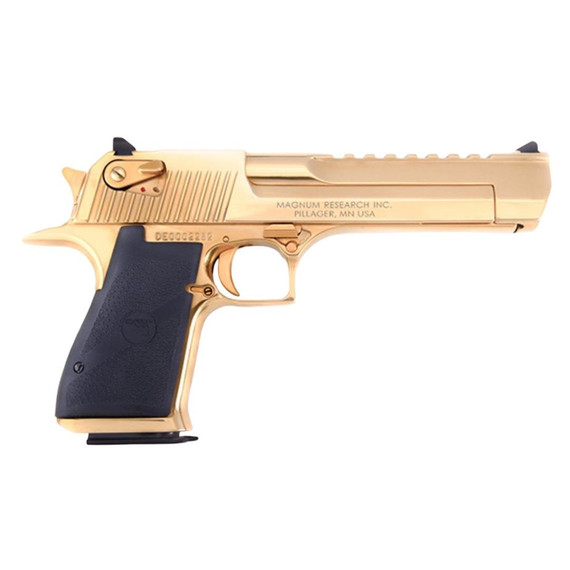 Magnum Research Desert Eagle Mark XIX, 44 REM MAG, 6.00" Barrel, 8 Rds, Threaded Barrel, Gold Zirconium Nitride 
