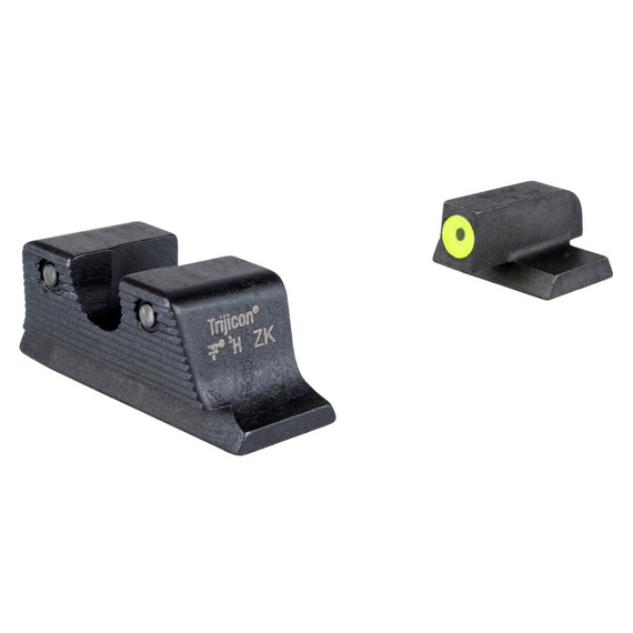 Trijicon HD XR Night Sight Set, Smith & Wesson M&P C.O.R.E./M2.0 Optics Ready, Green Tritium Yellow Front Outline, Black Steel 
