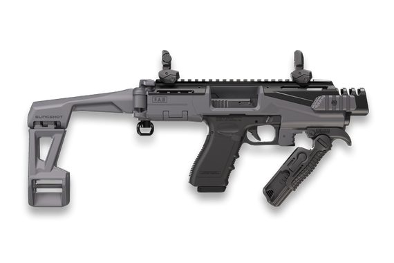 FAB Defense KPOS Scout SL Advanced, Glock 17/19 Pistol Conversion Kit w/ Brace, Gray 