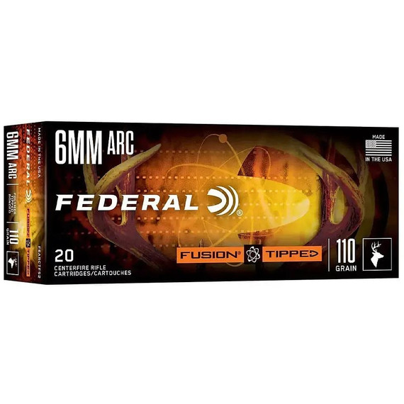 Federal Fusion Tipped, 6MM ARC, 110 Grain, 20 Rds 