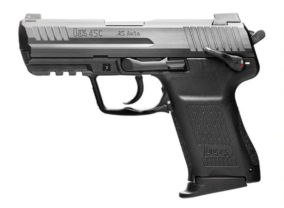 Heckler & Koch HK45 Compact V7 LEM, 45 ACP, 3.94" Barrel, 8 Rds, Manual Safety, Black 