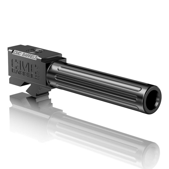 CMC Triggers Glock 19 Match Precision Fluted Barrel, Non-Threaded, Black 