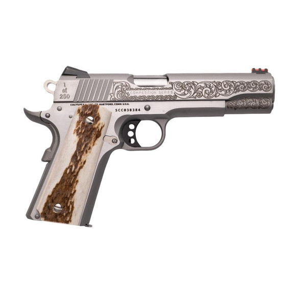 Colt Government Competition, 45 AUTO, 5.00" Barrel, 7 Rds, Fiber Optic Sights, Stainless Steel 