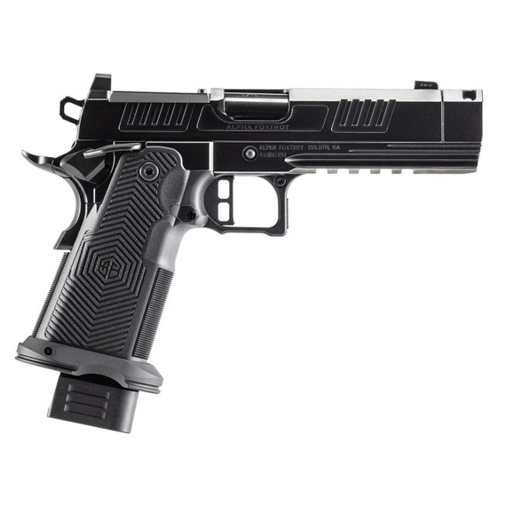 Alpha Foxtrot AF1911 Romulus, 9MM Luger, 4.25" Compensated Threaded Barrel, 20 Rds, Optic Ready, Black DLC 
