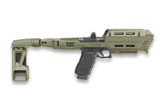 FAB Defense AMP, Conversion Kit with Brace for Glock 17/19, Olive Drab Green 