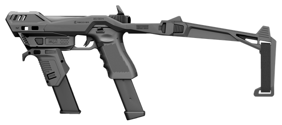 Recover Tactical 2020N Brace SLX MG9, Glock 9mm/.357 Double-Stack Stabilizer Kit, Black 