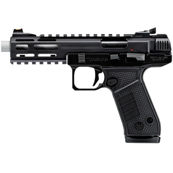 Beretta B22 Jaguar, 22LR, 5.25" Threaded Barrel, 15 Rds, Fiber Optic Sights, Black 