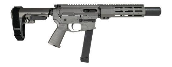 Shark Coast Tactical Sneeky Pete, 9MM Luger, 5.50" Threaded Barrel, 30+1 Rds, Picatinny Rail, Gray Cerakote 
