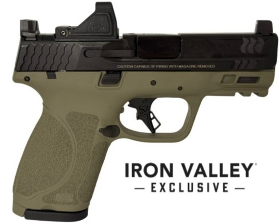 Smith & Wesson M&P9 M2.0 Compact w/ Viridian RFX11, 9MM, 3.60" Barrel, 15 Rds, Olive Drab Green 