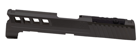 True Precision Axiom Pro Optic Cut Slide, Fits Springfield Hellcat, Black DLC Anodized 