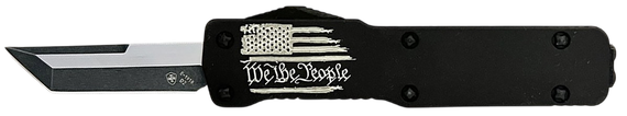 Templar Knife Premium LW We The People, 1.85" Tanto D2 Blade, Black Aluminum Handle 